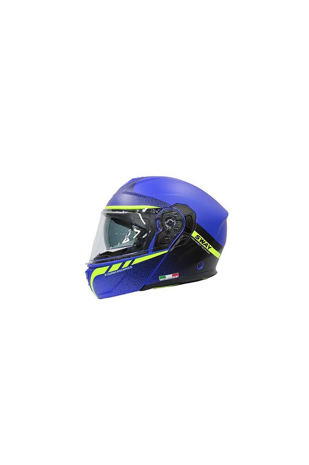 SW 917 STARS Matt Blue Black Çene Açılır Kask - 1