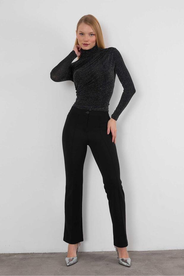 2103 بلوزة سوداء - تفاصيل رباط الكتف - 6