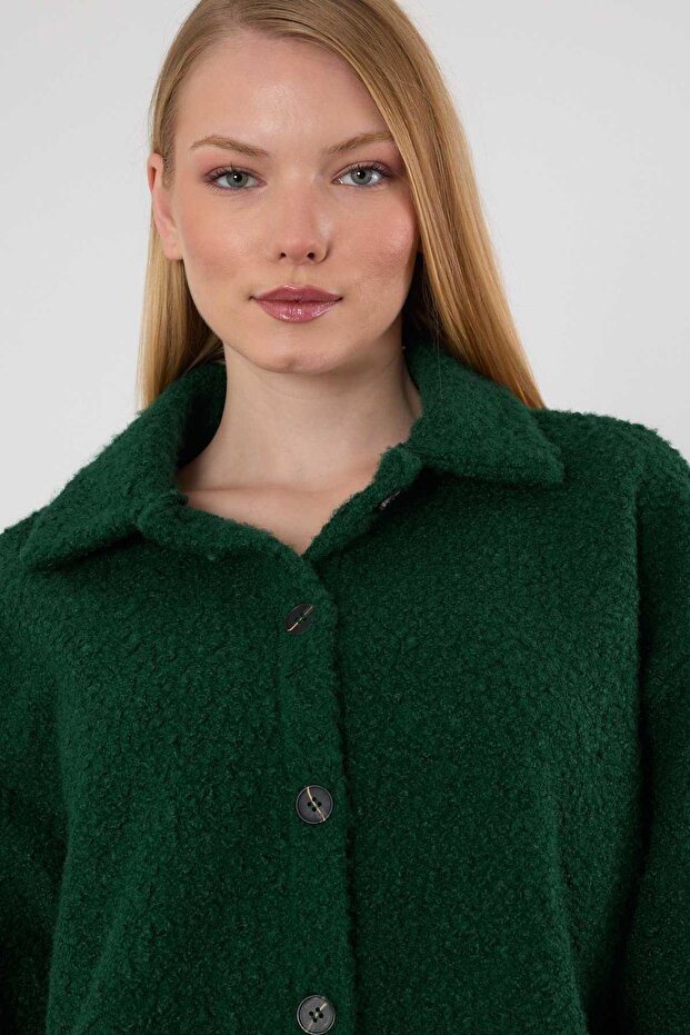 3014A Emerald Shirt Collar Button down Jacket - 4