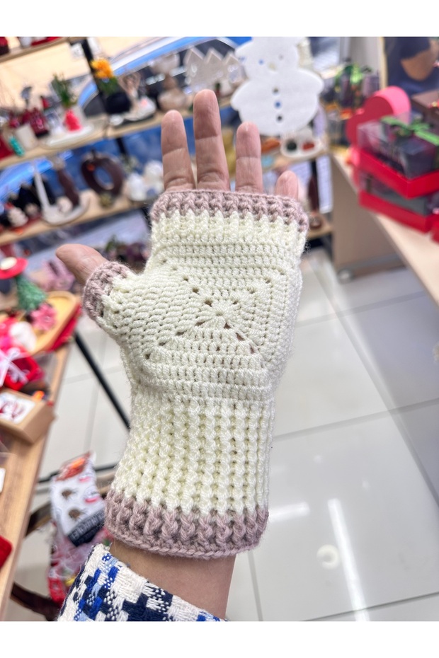 Yılbaşı Geyik Model El Yapımı Eldiven - 2