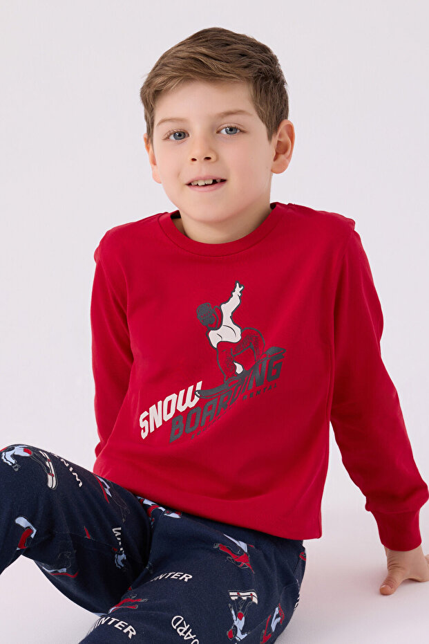 Rolypoly Boy's Red Pajama Set - 2