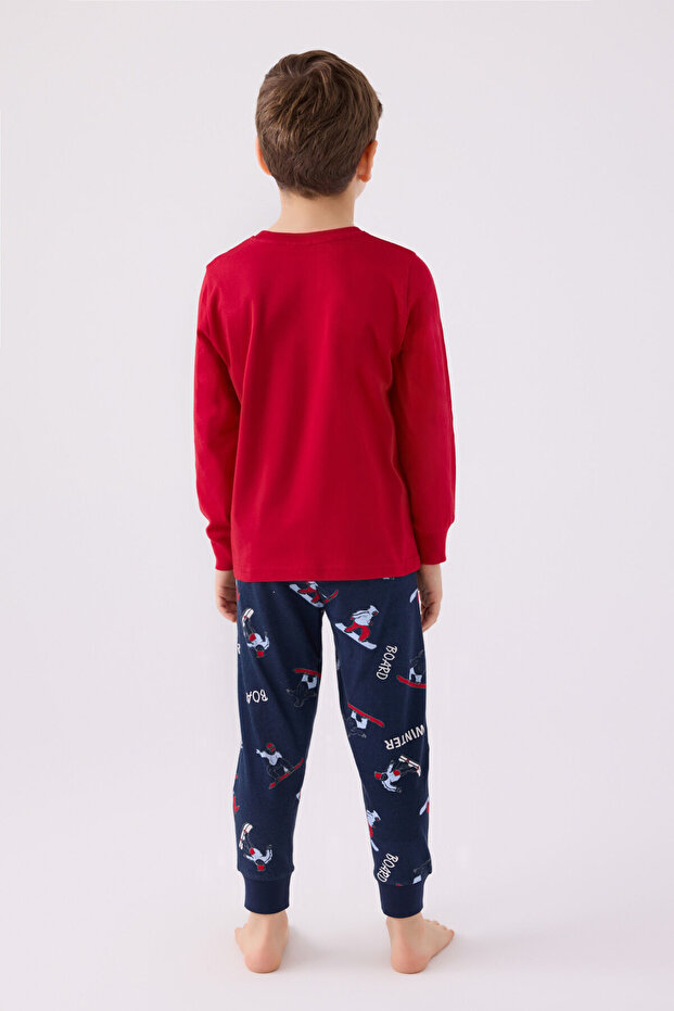 Rolypoly Boy's Red Pajama Set - 5