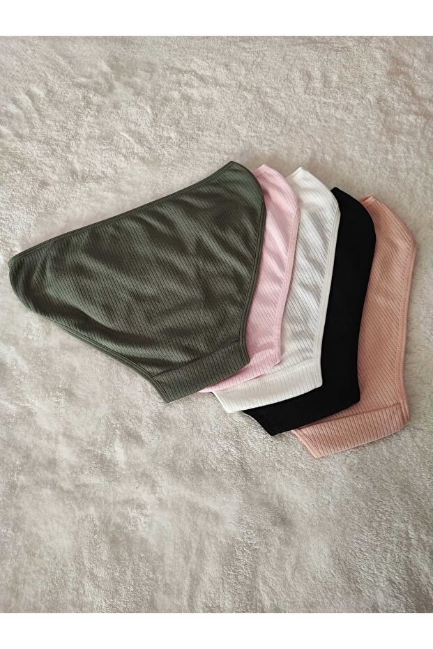 Ribbed Interlock Bikini - Slip Panties Basic 5 Pack - 3