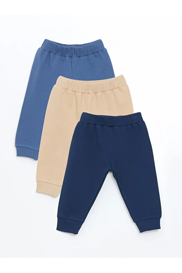 LCW Beli Lastikli Erkek Bebek Eşofman Alt 3'lü Fast Moda - 1