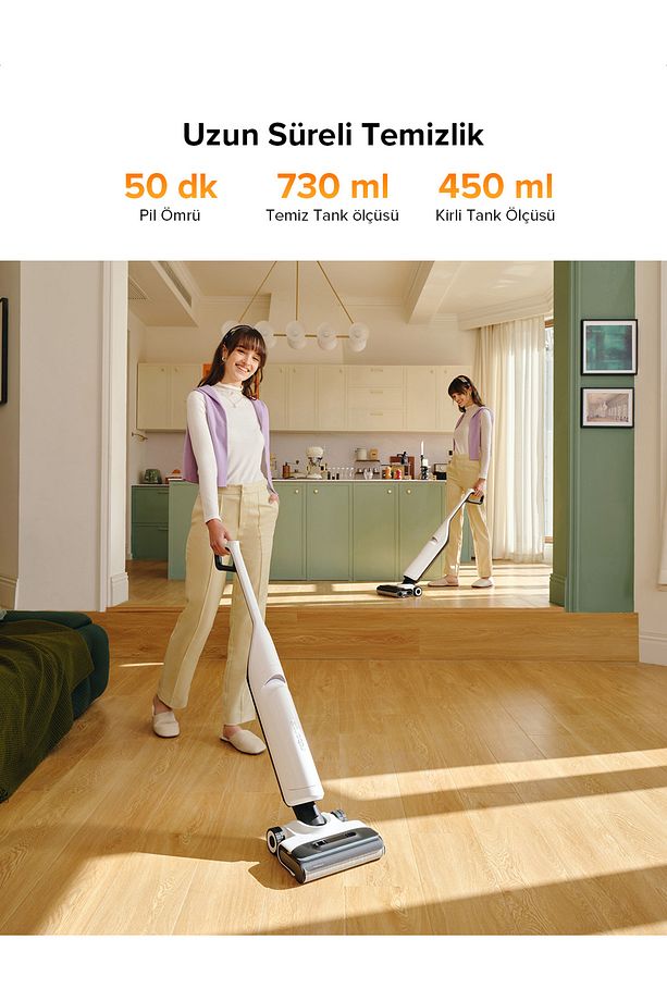 Flexi Pro Dikey Robot Süpürge - Yeni Model I- Beyaz - 8