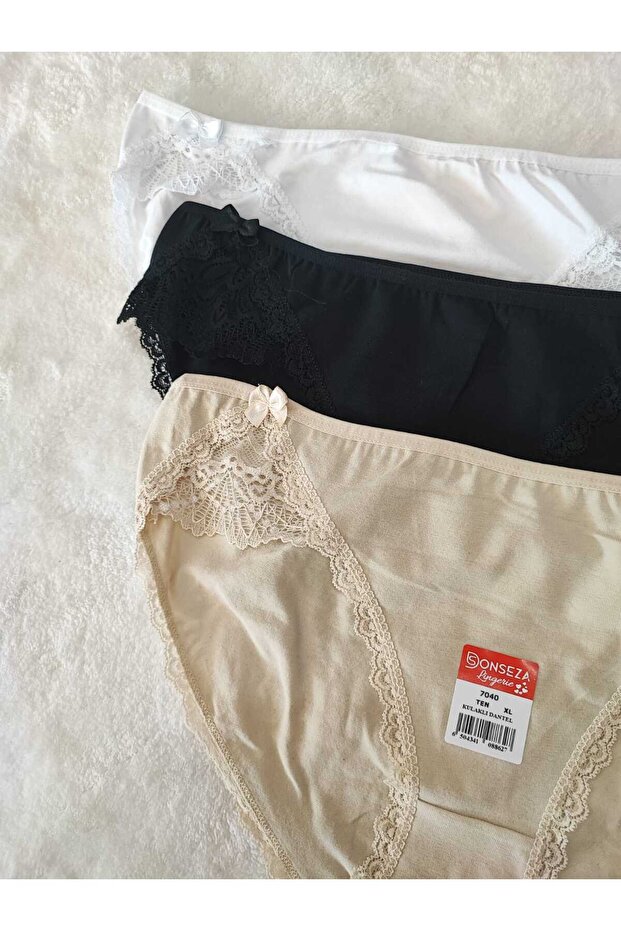 dantelli bikini külot basic slip 3 lü - 5