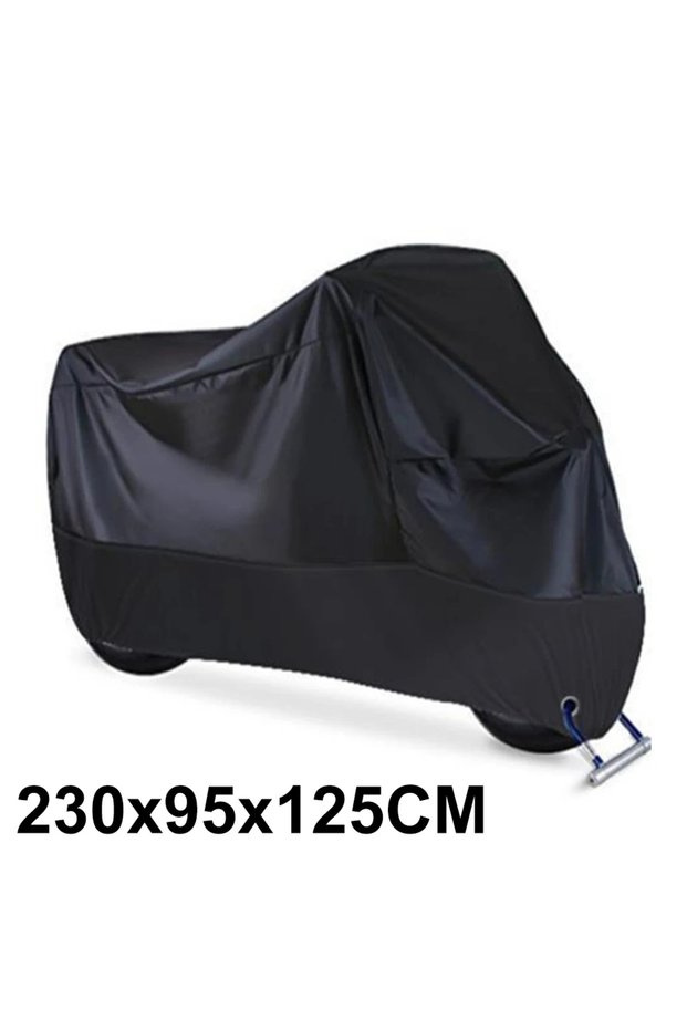 Black XL Motorcycle Cover Waterproof Outdoor Indoor Scooter Wear-resistant Fabric Motorbike Cover Al
