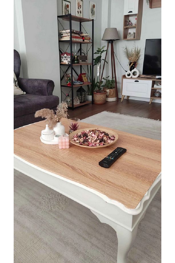 Mutfak Tezgah Üstü Ahşap Desen Kendinden Yapışkanlı Folyo Kaplama 70cmx100cm - 9