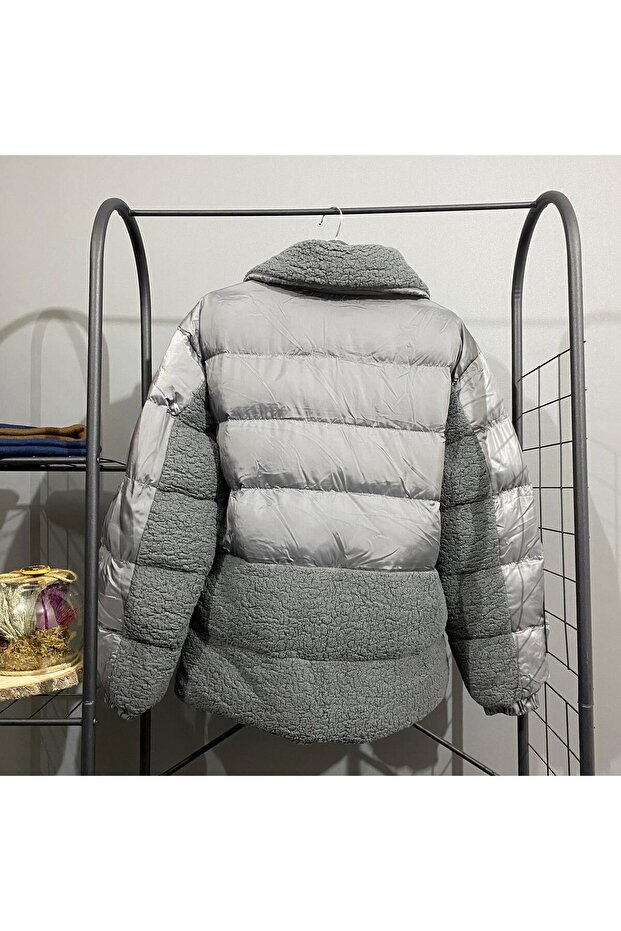 Şişme Yünlü Mont - 3