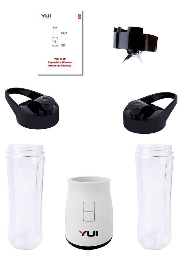 M19 500w Kişisel Smoothie Blender Siyah 1 Adet Yedek Şişe - 5