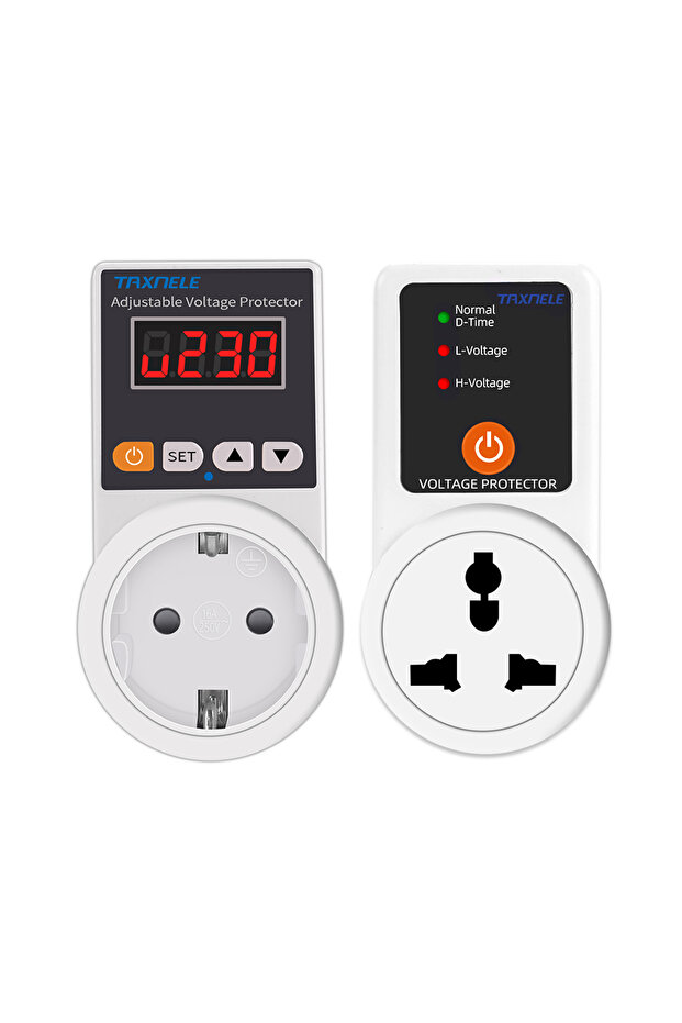 Display Adjustable EU Plug Voltage Protector Socket AC 220V Adjustable and Fixed 16A Voltage Protect - 7