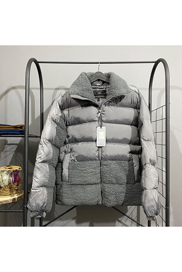 Şişme Yünlü Mont - 1