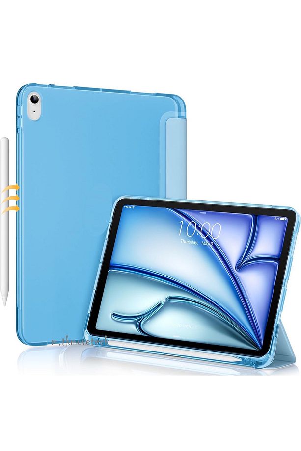 Apple iPad Air 11 Air 4 5 6 10.9 2020 2022 2024 Kılıf Katlanır Kalem Bölmeli Akıllı Uyku Modlu Kapak - 1