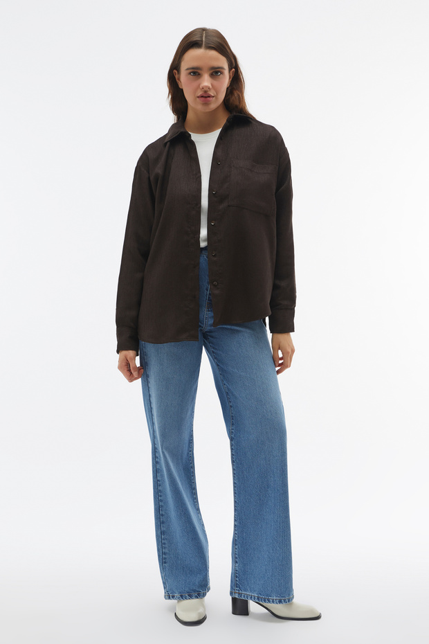 Textured Long Sleeve Shirt