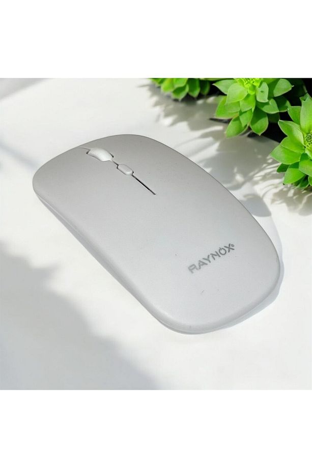 Raynox Bluetooth Kablosuz Klavye Mouse Set Sessiz Click Sarj Edilebilir Set Beyaz Renk - 2