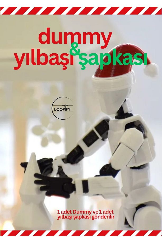 Lucky 13 Oynar Eklemli Robot Figür Oyuncak 14 Cm  Dummy Yılbaşı Seti-3 - 4