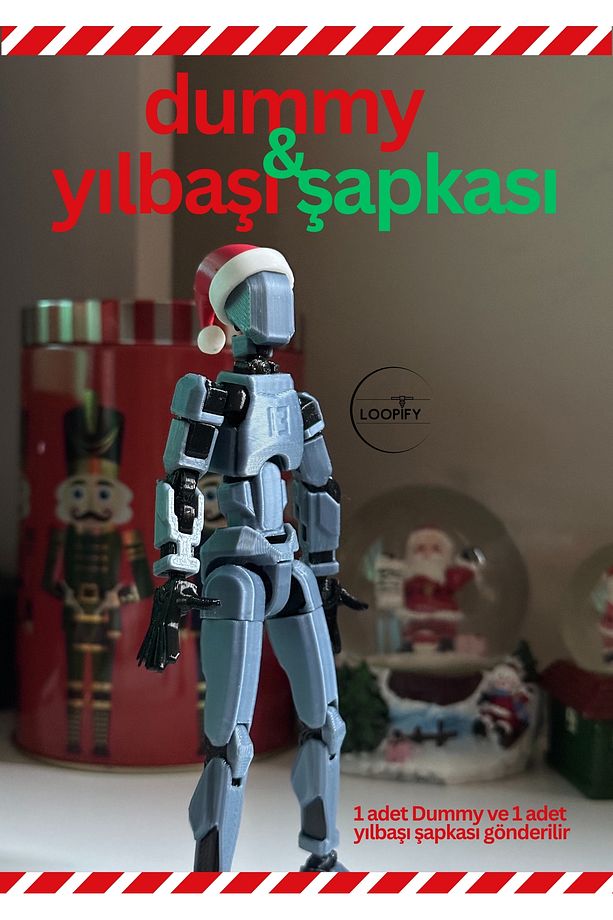 Lucky 13 Oynar Eklemli Robot Figür Oyuncak 14 Cm  Dummy Yılbaşı Seti-4 - 2