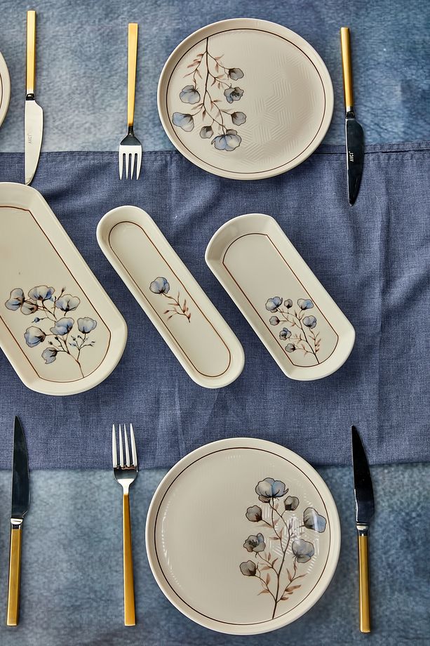 14 Parça 6 Kişilik Floral Serisi Kahvaltı Takımı,kahvaltı Seti - 4