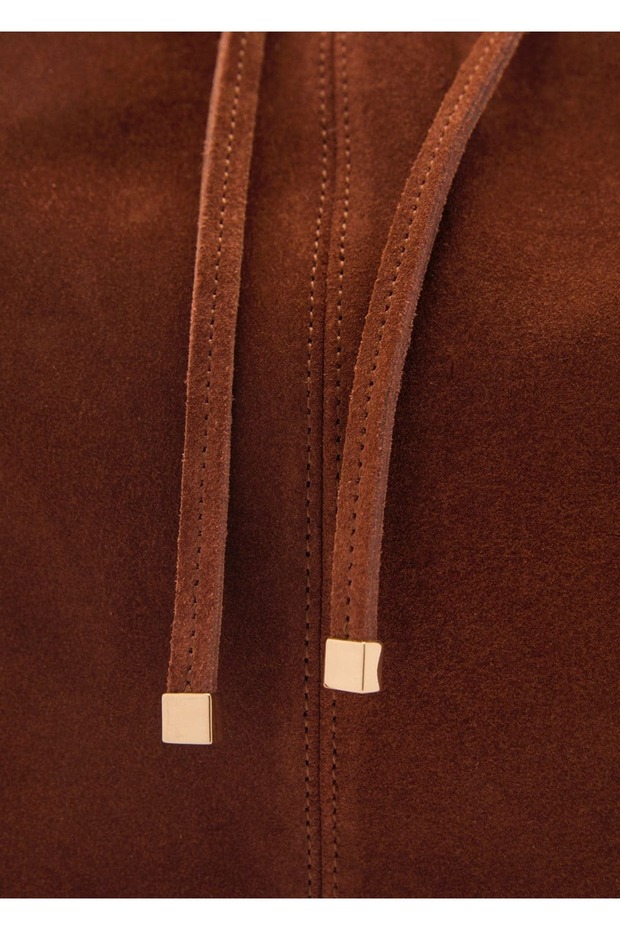 Süet Shopper Çanta - 5