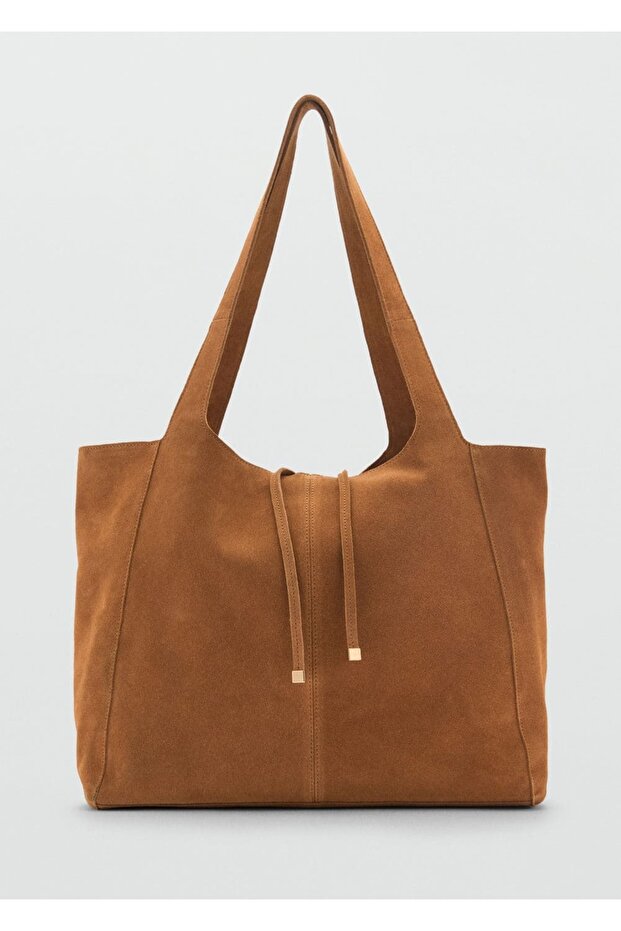 Süet Shopper Çanta - 2