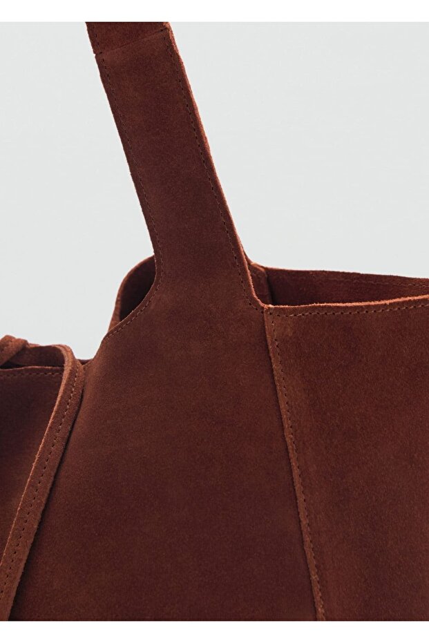 Süet Shopper Çanta - 4