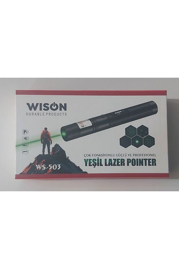 WISON WS-503 ÇOK FONKSİYONLU GÜÇLÜ VE PROFESYONEL YEŞİL LAZER POİNTER (KÜÇÜK OYUNCAK LAZER HEDİYELİ) - 1