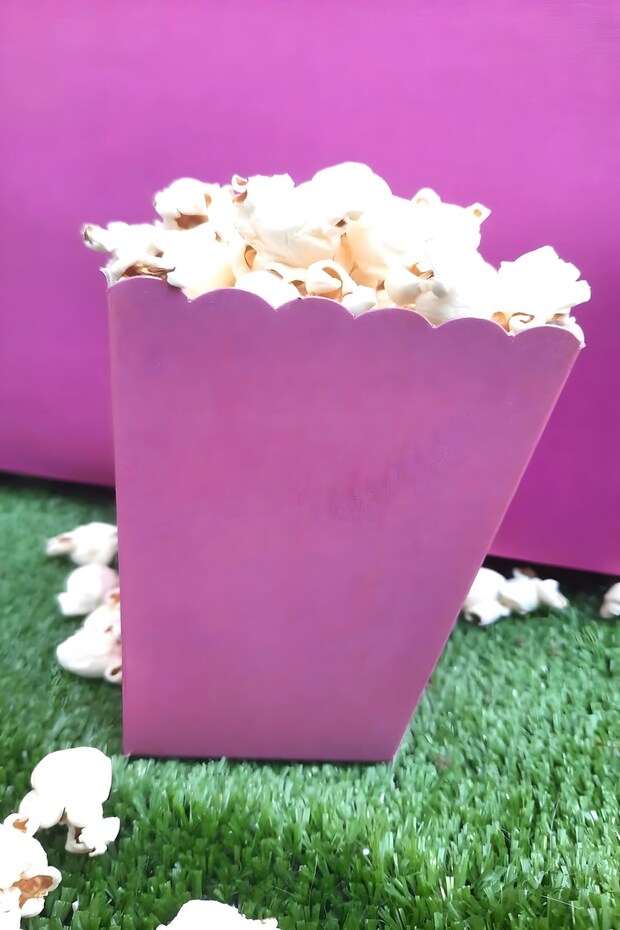 Popcorn Kutusu ( Mısır , Cips Kutusu ) 8 Adet Pembe - 2