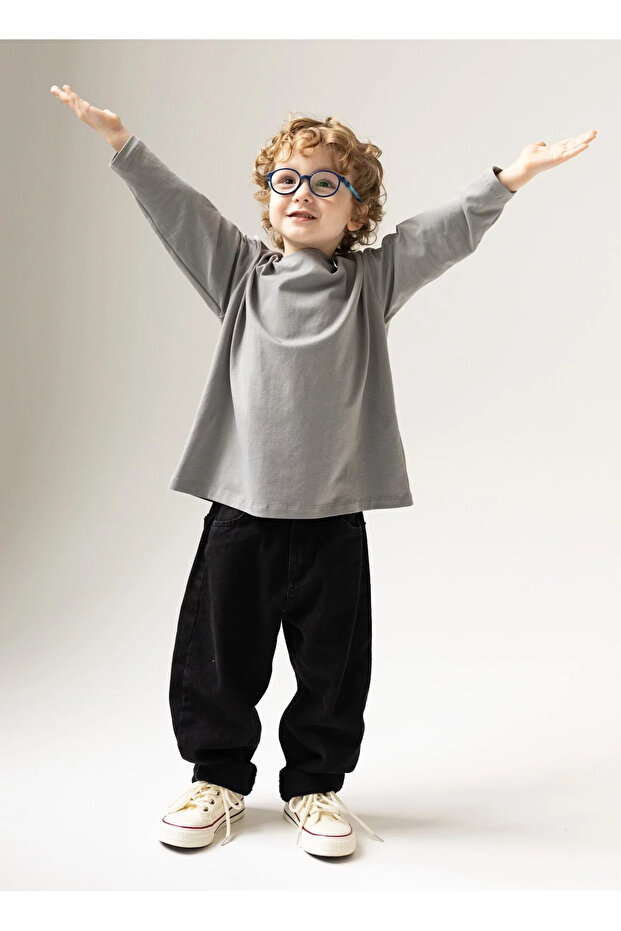 Unisex Kids Oversize Jean Trousers