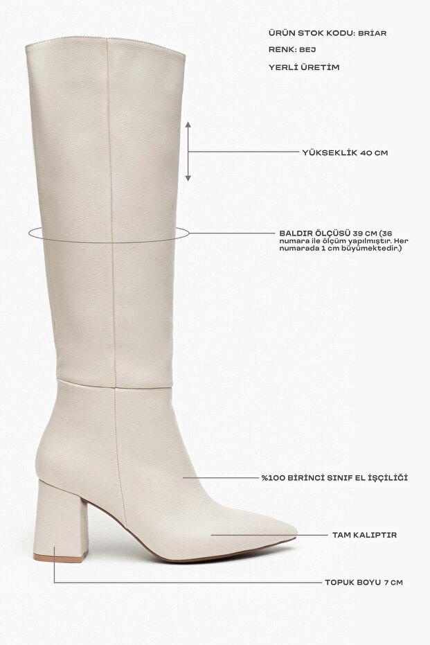 Briar Beige Matte - Szpiczaste Buty Damskie Na Obcasie - 3