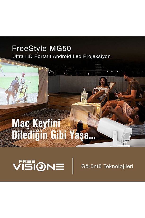 E Mg50 4k | Netflix ,youtube Ve Playstore Destekli Taşınabilir Android Projeksiyon - 7