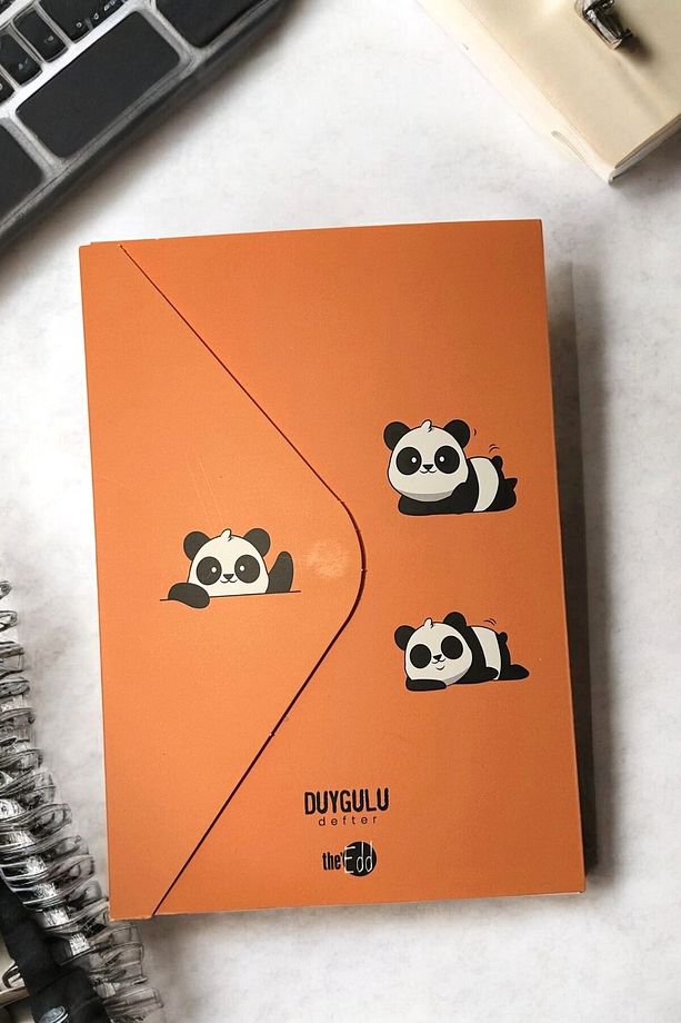Pandalı Konsept Defter Çizgisiz 120 Yaprak Not Defteri Günlük Notebook Okul Arkadaşa Hediye - 3
