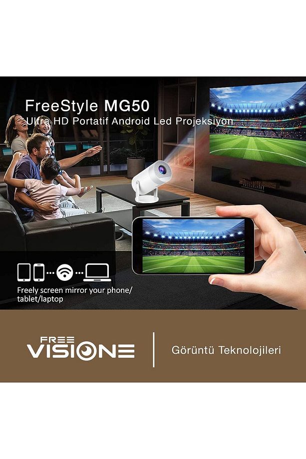 E Mg50 4k | Netflix ,youtube Ve Playstore Destekli Taşınabilir Android Projeksiyon - 6
