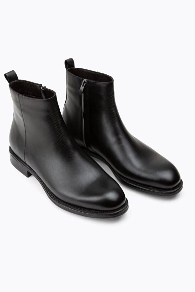 %100 Hakiki Deri Kovboy Model Chealse Erkek Bot - 1