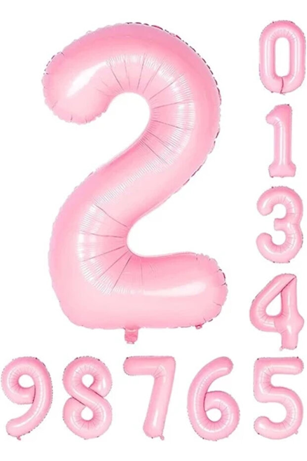 Pink Foil Balloon in All Numbers 34 Inch 76-82 cm