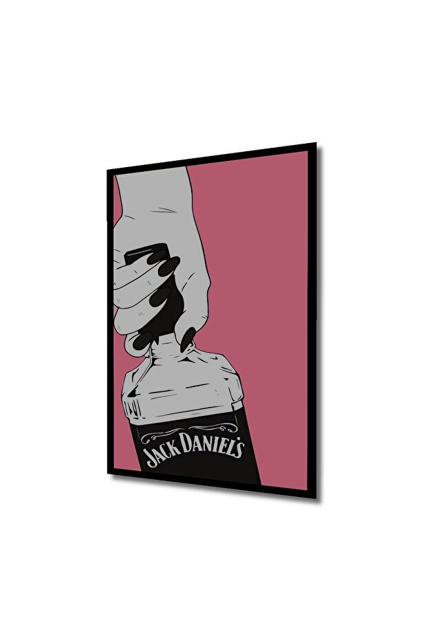 Jack Daniels Tutkusu Ahşap MDF Dikdörtgen Dekoratif Ev,İş Yeri Duvar Tablo - 5