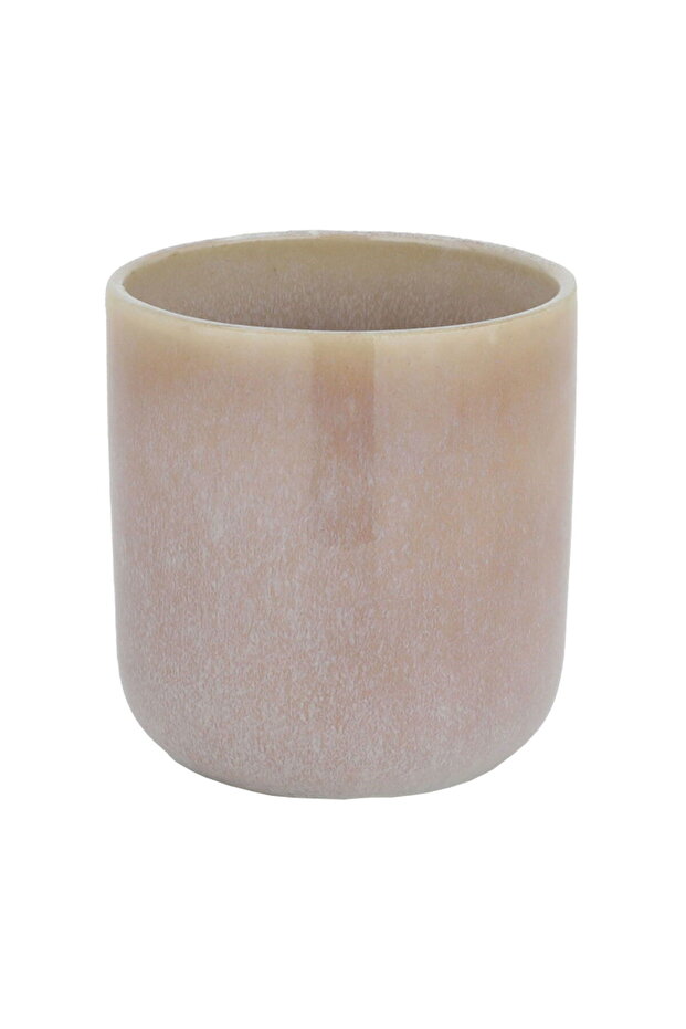 Small light lavender round ceramic mug 3.5