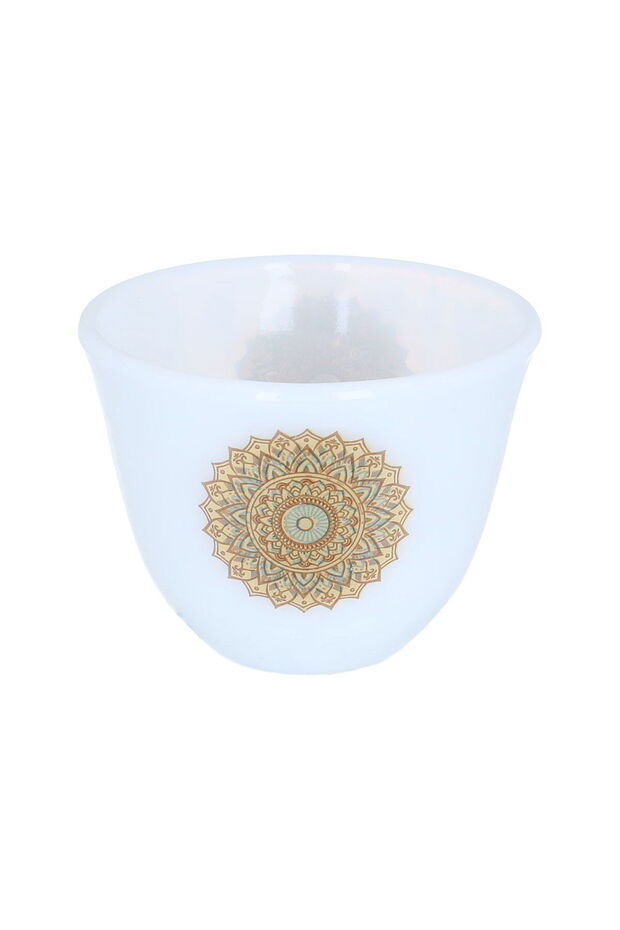 Al Saif Gallery Arabic coffee cups set, 12 pieces - white