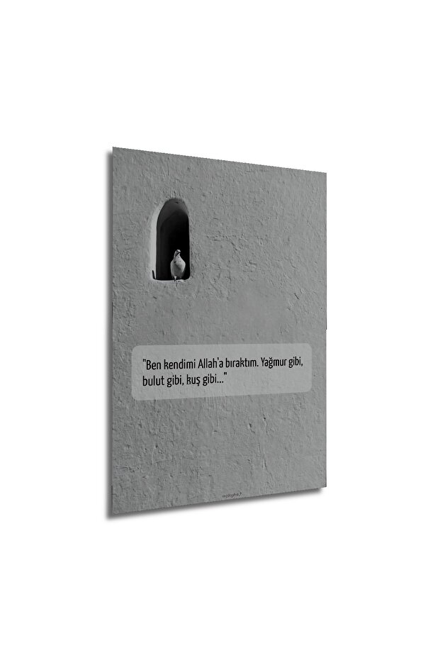 Güvercin Pencere Minimalist Dekoratif Ahşap MDF Dikdörtgen Ev,İş Yeri Duvar Tablo - 4