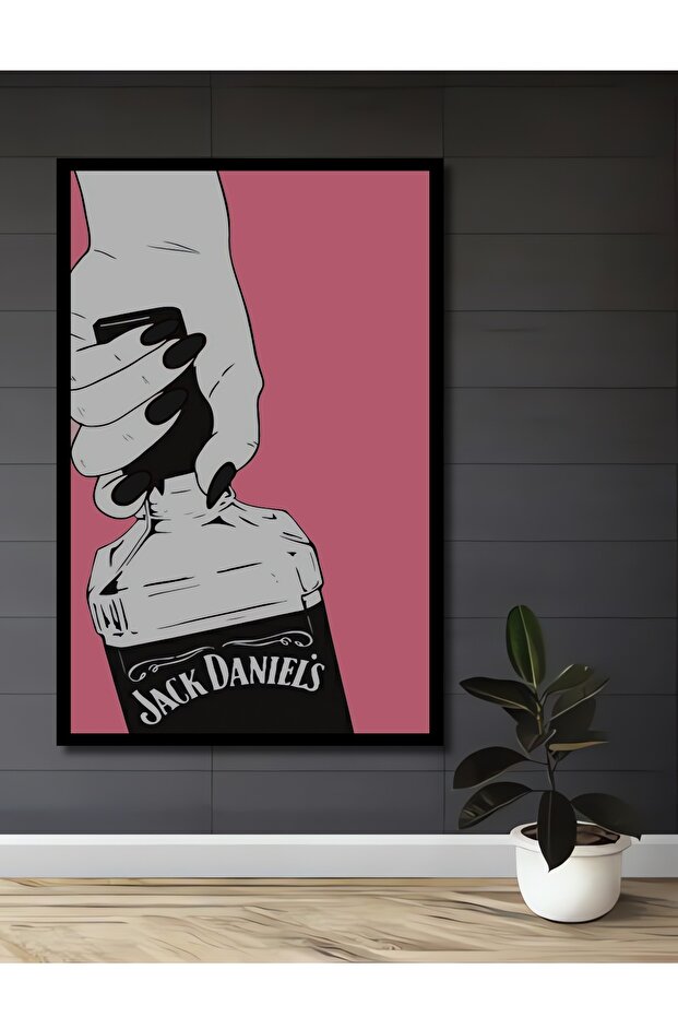 Jack Daniels Tutkusu Ahşap MDF Dikdörtgen Dekoratif Ev,İş Yeri Duvar Tablo - 2