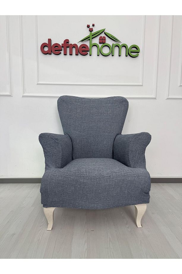 Döşemelik Kumaş Düz Keten Lastikli Kayma Yapmayan 3311 Takım Koltuk Örtüsü - 2