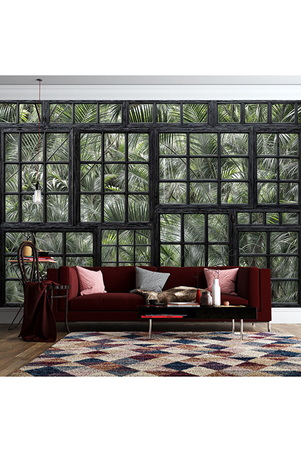 bitki ve çiçekli panel 36 poster duvar kağıdı - 2