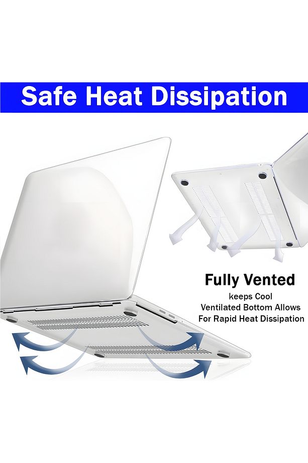 Macbook Pro 14 M1 M2 M3 M4 A2442 A2779 A2992 A2918 A3112 Kılıf Şeffaf Kristal 360 Kapak - 5