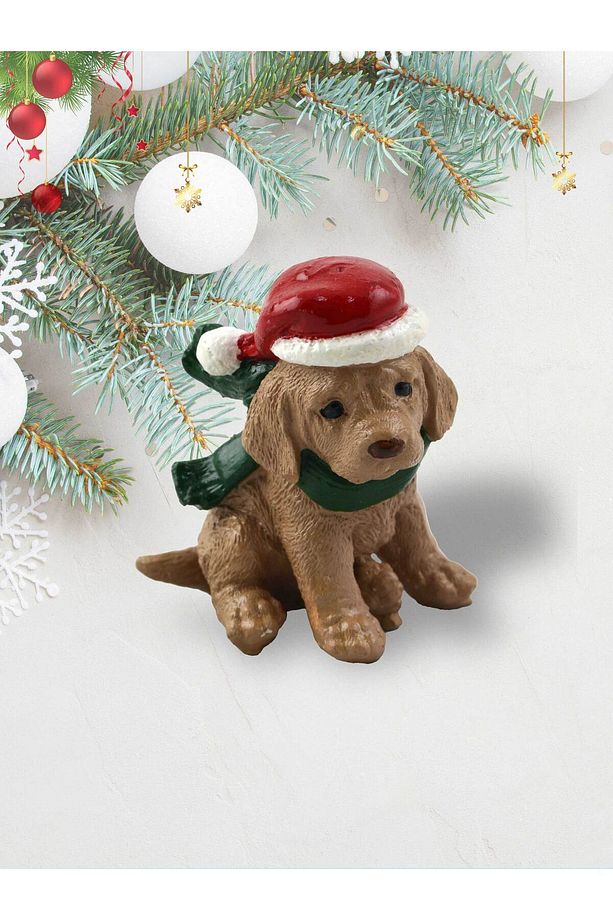 1 Adet Sevimli Köpek Yılbaşı Obje Dekoratif Biblo - 1
