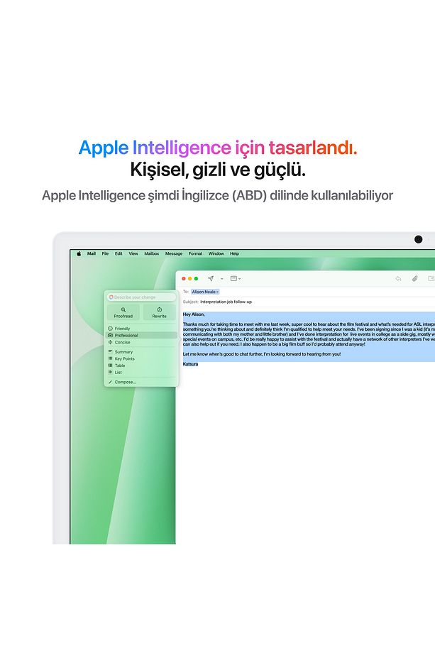 24" iMac Retina 4.5K display: Apple M4 chip 10‑core CPU and 10‑core GPU, 16GB, 256GB SSD -Yeşil - 5