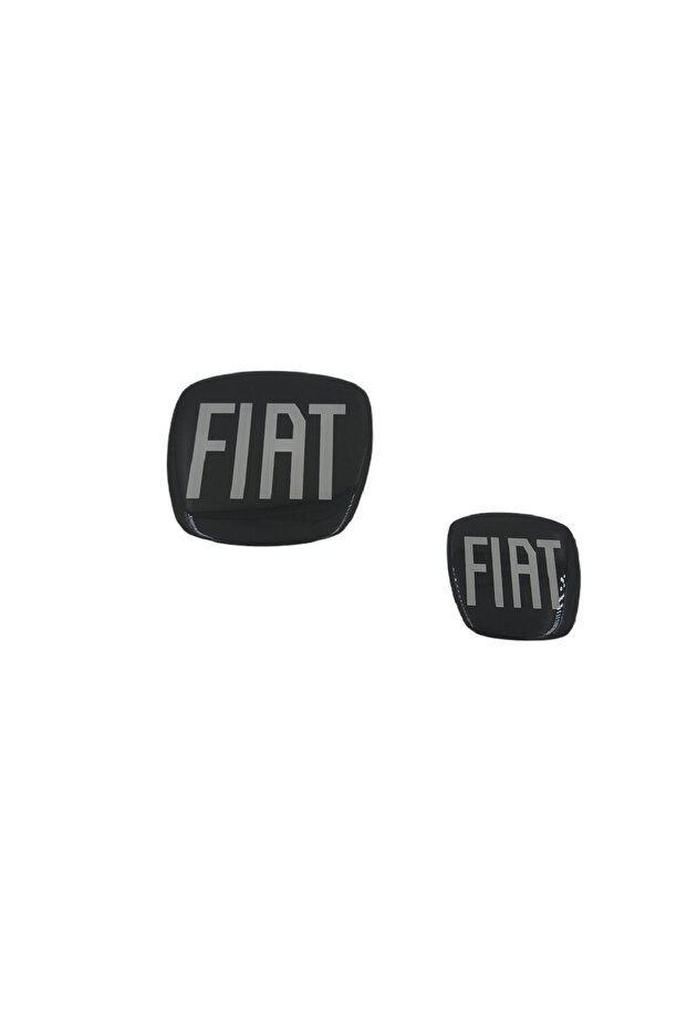 Fiat Egea Cross Compatible Black Logo Set (2 Pieces) - 1