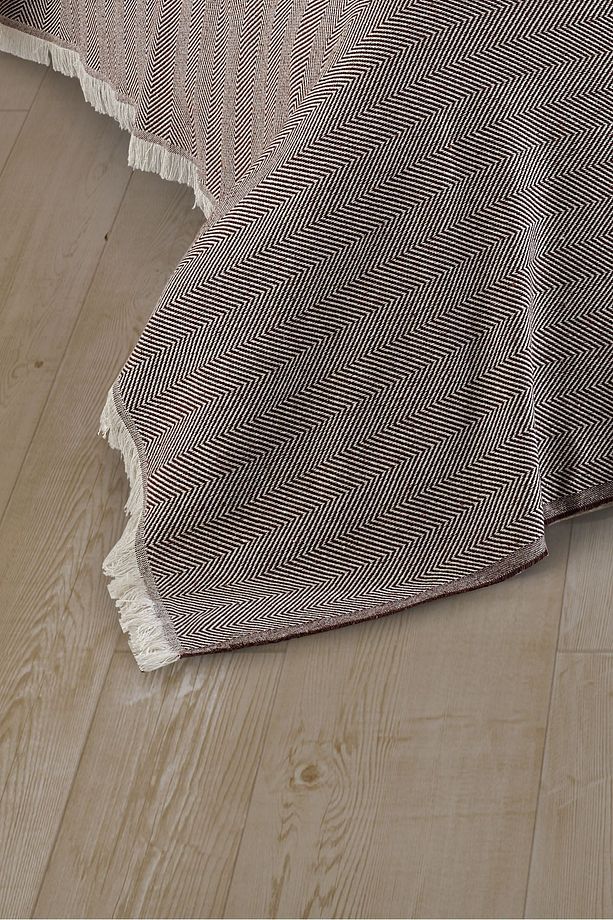 Natural Tek Kişilik Yatak Örtüsü 180x210 Cm Kahve - 3