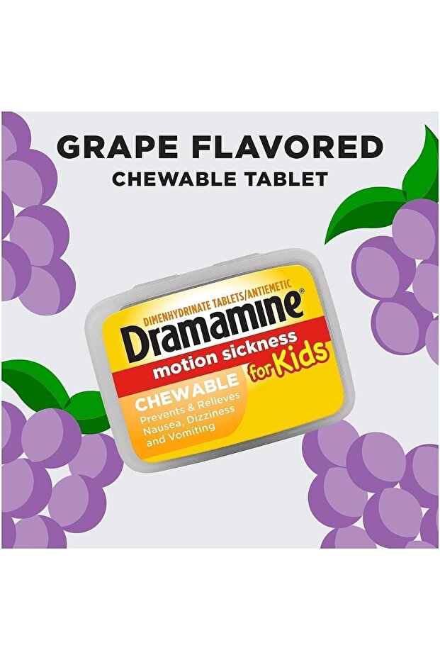 Dımenhydrınate Tablet Antıemetıc Motion Sickness Chewable For Kids 8 Adet 25 mg - 2