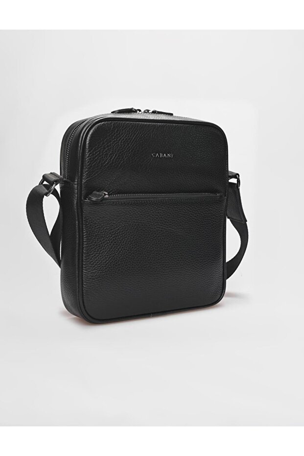 Hakiki Deri Siyah Postacı Çantası - 3