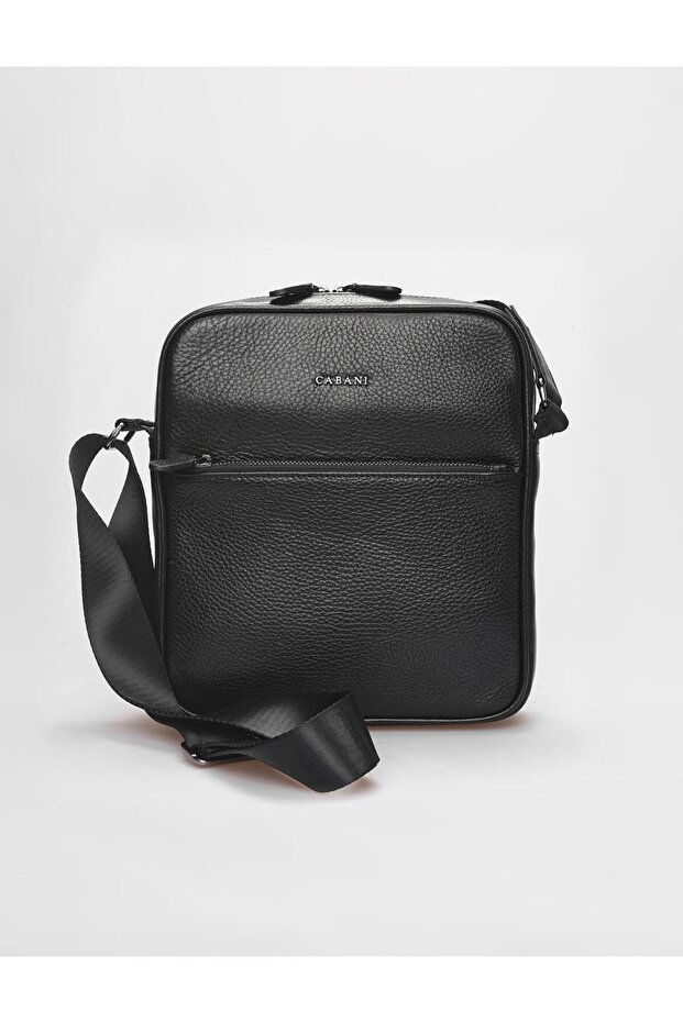 Hakiki Deri Siyah Postacı Çantası - 4