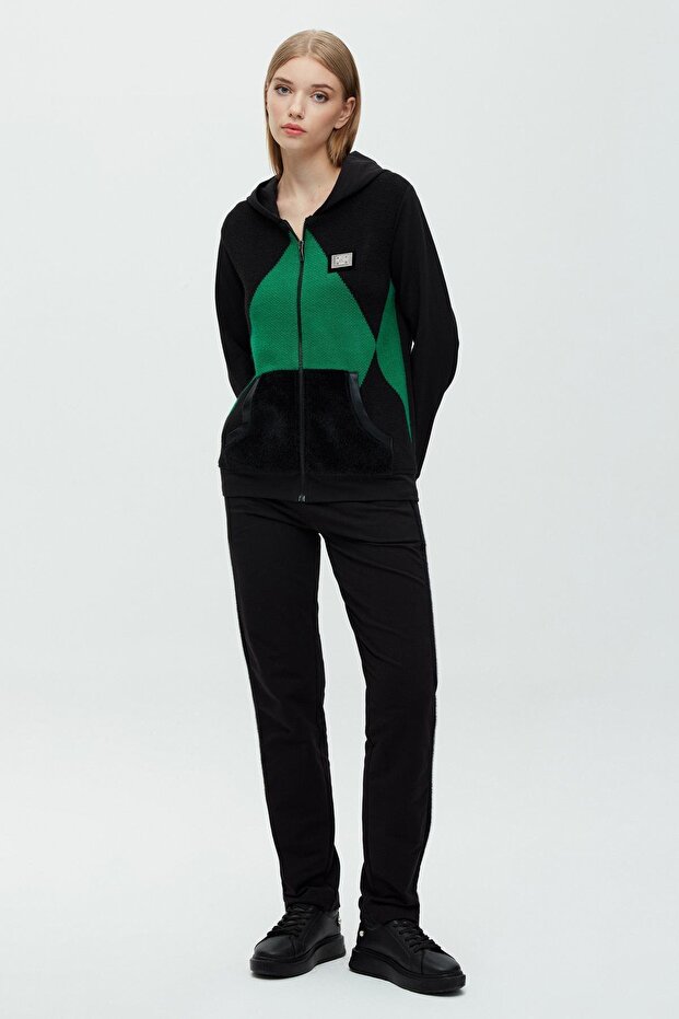 Yeşil Baklavalı Mont - 1